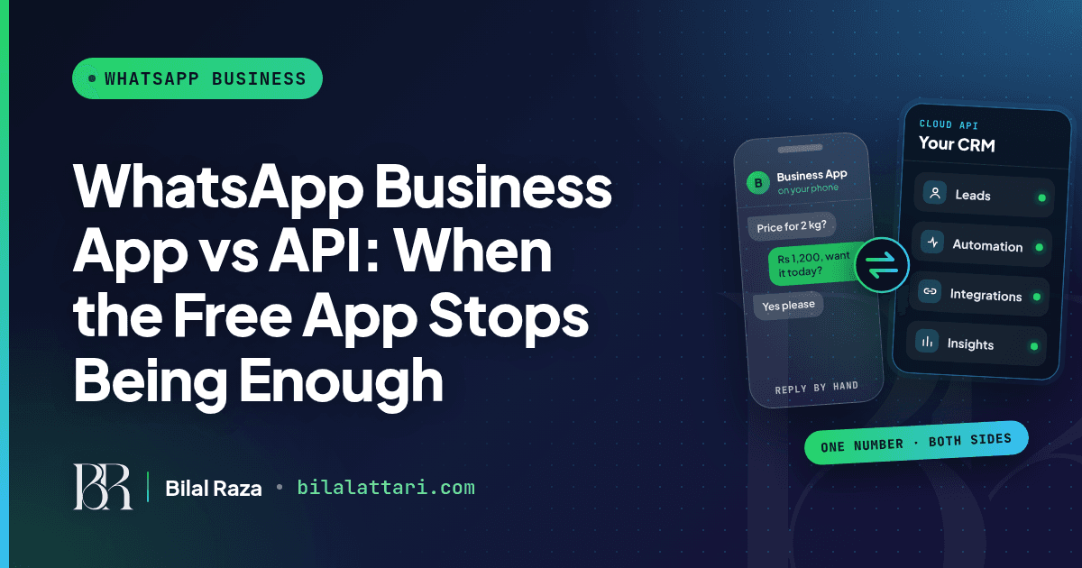 WhatsApp Business App vs API: When the Free App Stops Being Enough