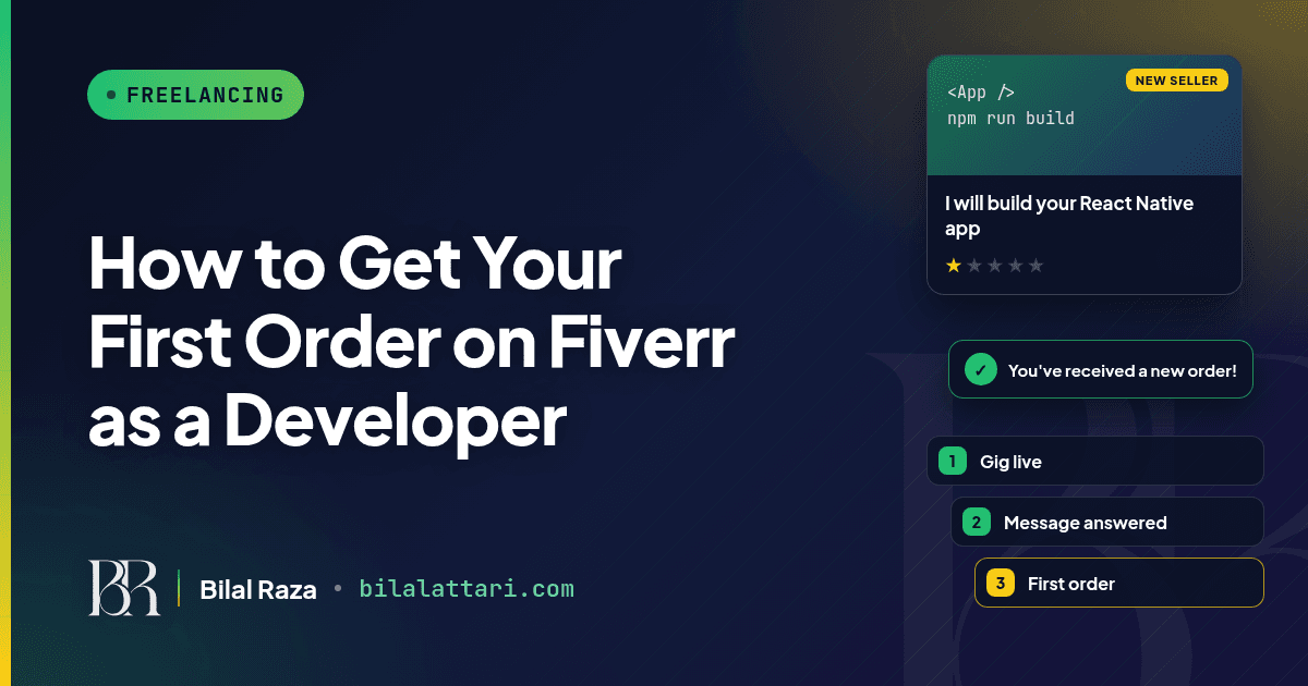 How to Get Your First Order on Fiverr as a Developer (From a 5.0-Rated Seller Since 2019)