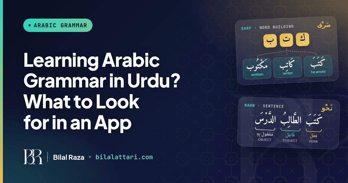 Learning Arabic Grammar in Urdu? What to Look for in an App (and Where Ours Fit)